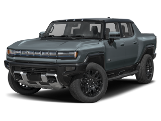 Meterorite Metallic Grey 2025 GMC HUMMER EV Pickup 2X angled to driver sideview of truck with no background | Electric Vehicles for Sale in Wantagh, NY | Sun GMC