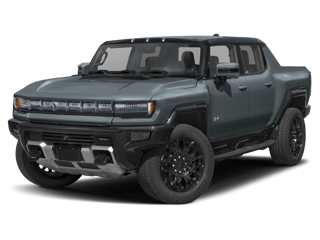 Meterorite Metallic Grey 2025 GMC HUMMER EV Pickup 2X angled to driver sideview of truck with no background | Electric Vehicles for Sale in Wantagh, NY | Sun GMC