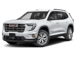 Summer White 2025 GMC Acadia mid-size SUV angled to driver sideview | SUVs for Sale in Wantagh, NY | Sun GMC