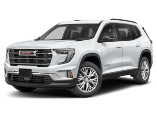 Summer White 2025 GMC Acadia mid-size SUV angled to driver sideview | SUVs for Sale in Wantagh, NY | Sun GMC
